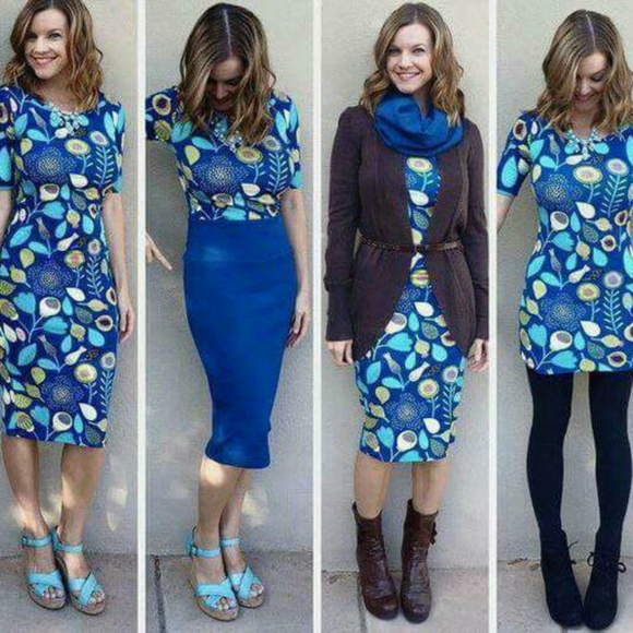 LulaRoe Julia Dress Medium - Picture 3 of 3